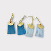 Suede broom earrings