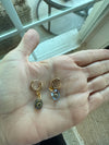 Small Gemstone Huggie Earrings