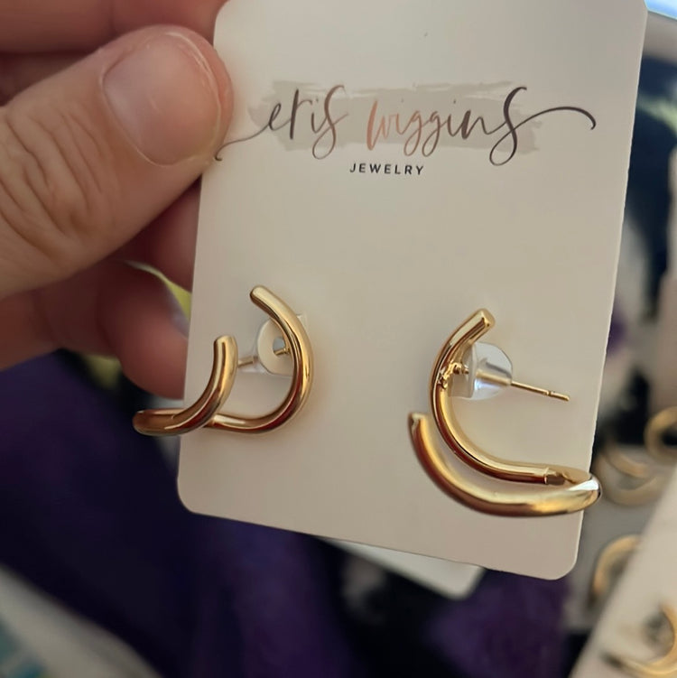 U shaped Ear Post Earrings