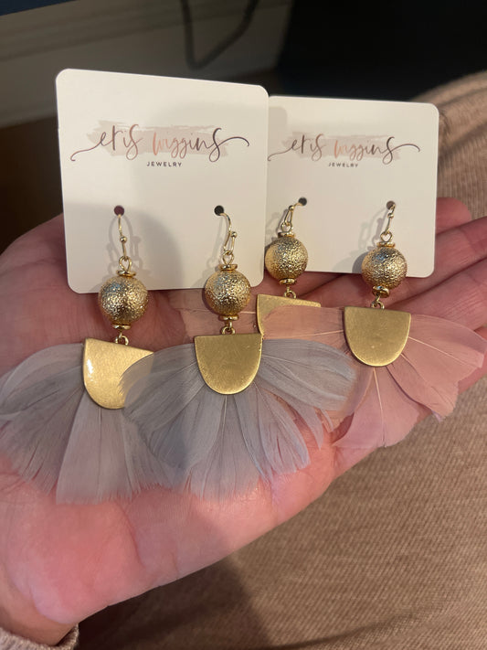 Feather Fan Earrings