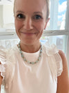 Glass Aquamarine Necklace
