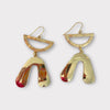 Gold arch matte gold earrings