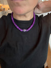 Purple Tube Bead Necklaces