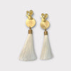 White Tassel Pearl Earrings