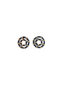 Bamboo studs earrings - black