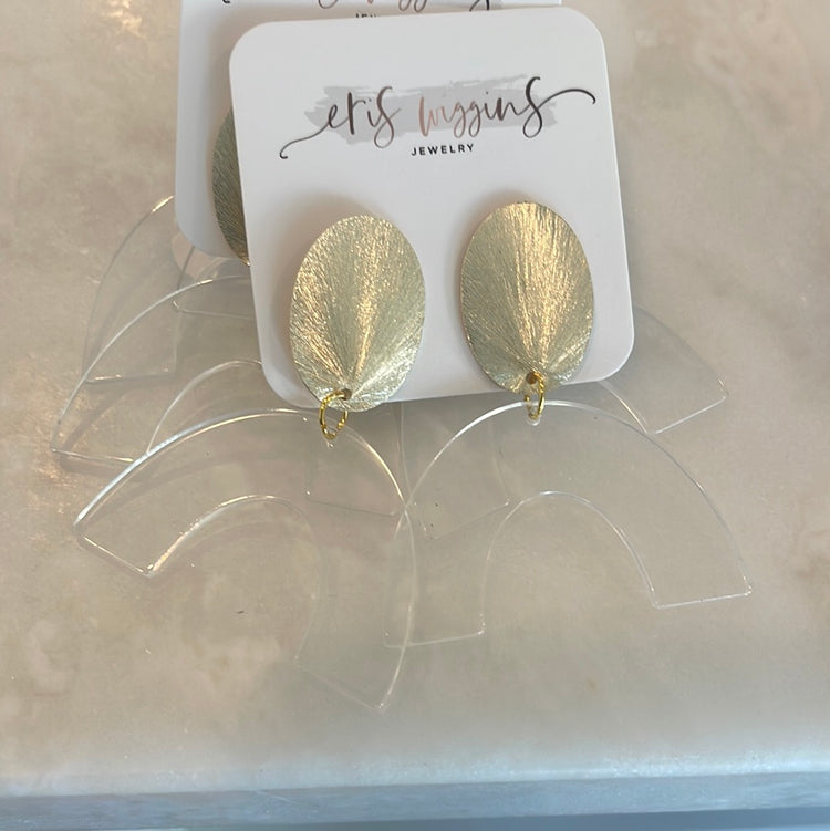 Clear arch earrings