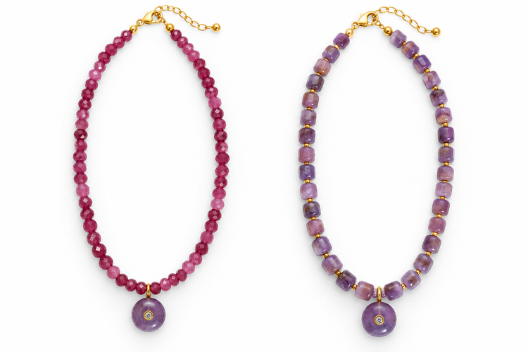 Small Purple Necklaces