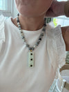 Black and White Bar Pendant Necklace