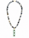 Black and White Bar Pendant Necklace