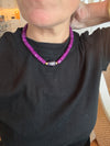 Purple Tube Bead Necklaces