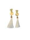 White Tassel Pearl Earrings