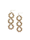 Three Tier Ball Drop Earrings