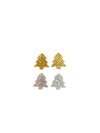 Glitter Christmas Tree Stud Earrings