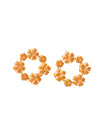 Circle Enamel Earrings - Yellow Orange