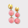 Pink Rattan Bon Bon Earrings