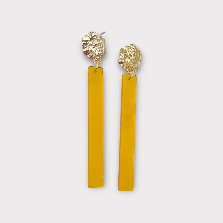 Geometric post bar earrings