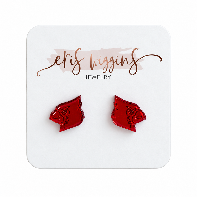 Cardinal Stud Earrings