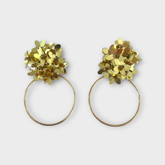 Gold Cluster Earrings