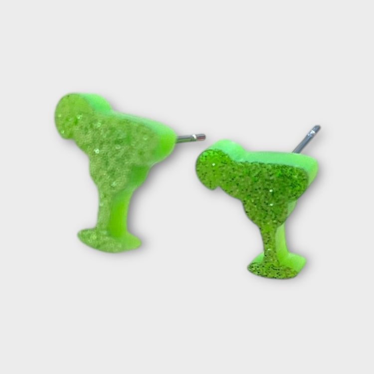 margarita glass stud earrings