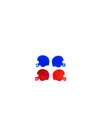 Glitter Helmet Studs - Blue/Red