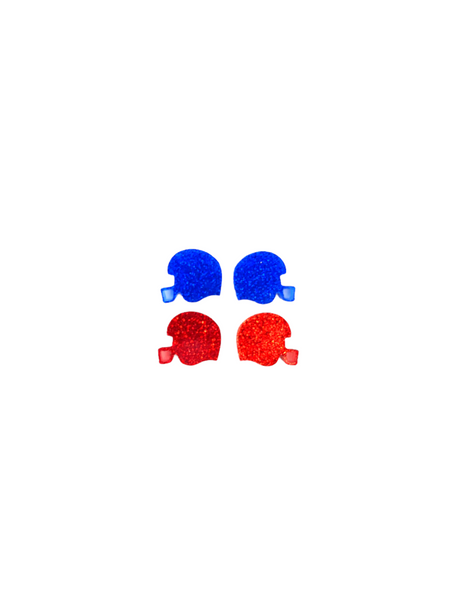 Glitter Helmet Studs - Blue/Red