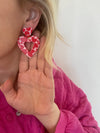 Resin Heart Drop Earrings