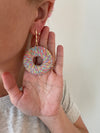 Wheel Earrings - Blue