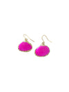Hot Pink Shell Earrings