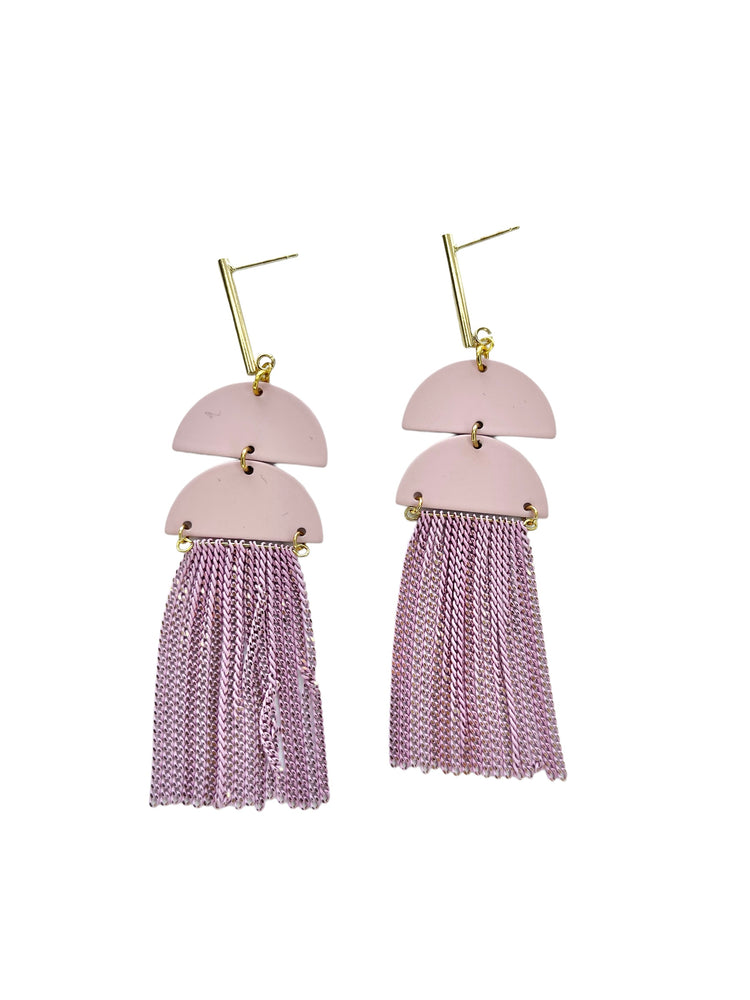 Pink Chain Earrings