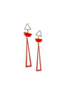 Orange Triangle Earrings