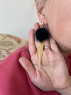 Fur Charm Triangle Earrings
