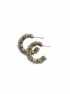 Petite Pearl Flower Hoop Earrings