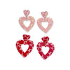 Resin Heart Drop Earrings