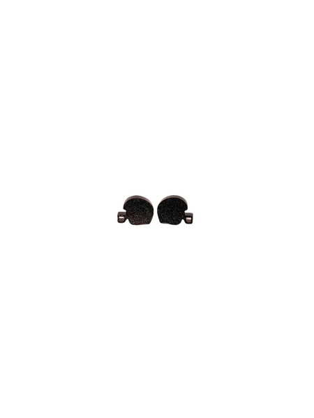 Black Glitter Helmet Studs earrings