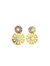 Large Flower Earrings - White