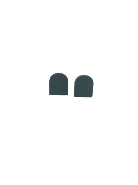 Hunter green clay earrings