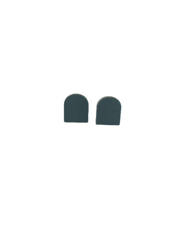 Hunter green clay earrings