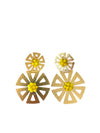 Large Flower Earrings - Yellow