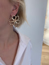 Hollow Gold Flower Earrings