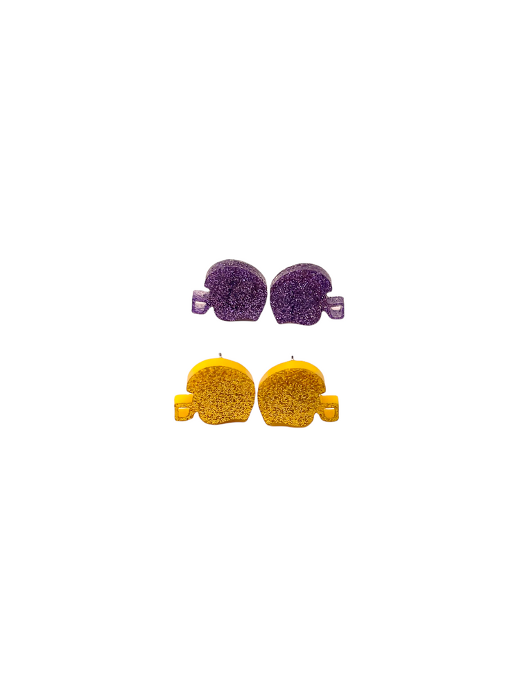 Purple/Yellow Gold Helmet Studs