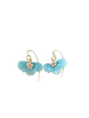 Blue Fish Hook Earrings