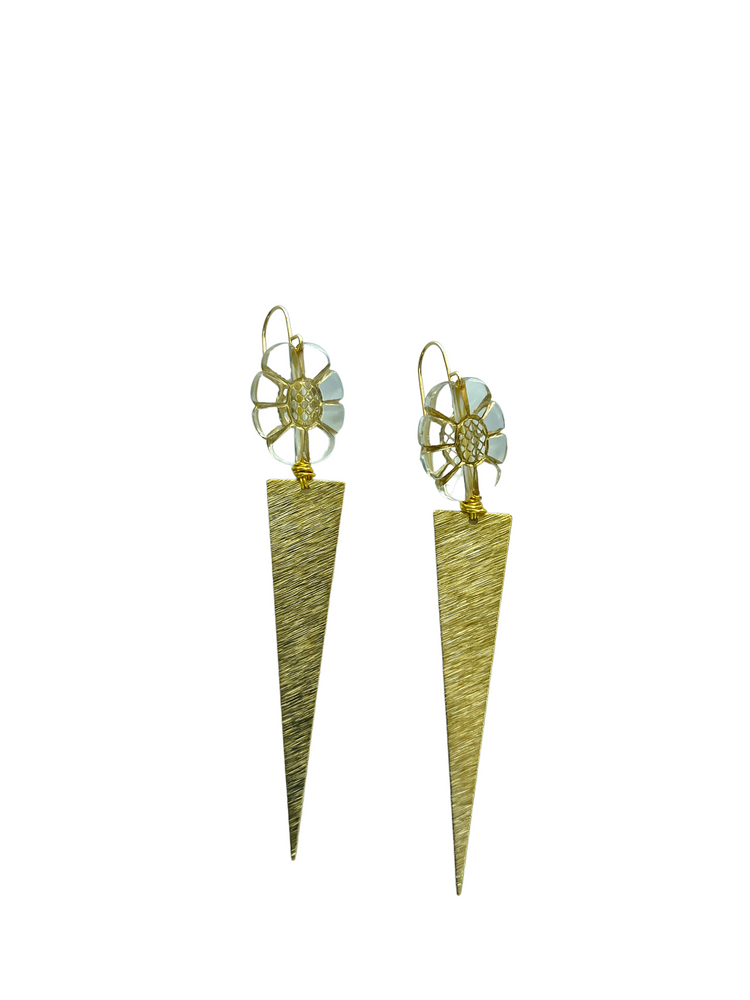 Bead Triangle Earrings